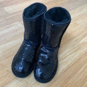 UGGS Black Sequin Boots